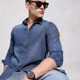WROGN Pure Cotton Denim Shirt-image-91