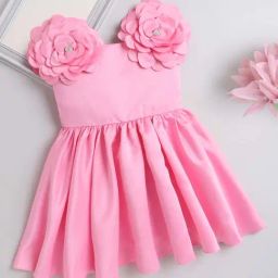 The Magic Wand Kids Pink Applique Dress-picture-49