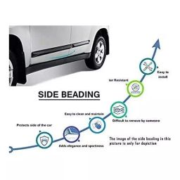 Auto Pearl Car Side Beading Compatible For Maruti Suzuki Swift, Side_beading_chrome_swift (Set of 4) image 3