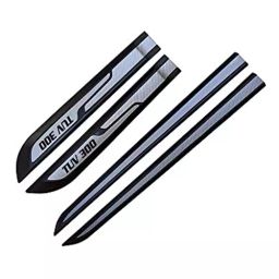 Auto Pearl Car Door Side Beading Moulding ‎Black & Silver Compatible For Mahindra TUV 300 (Set of 4 Pcs)-4