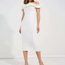 Styli Off-White Bodycon Dress-image-87