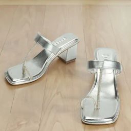 Elle Women's Silver Toe Ring Sandals-image-10