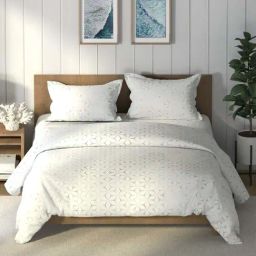 Nautica Raymarine Pepper Green Cotton 160 TC Double Bedsheet with 2 Pillow Covers & Comforter-image-18
