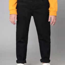 Under Fourteen Only Boys Black Solid Jeans-image-95