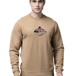 Woodland Brown Cotton Regular Fit Printed Sweatshirt-picture-21