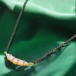crash.club By CKC Graceful Sterling Silver Mangalsutra with Cubic Zirconia Accents-image-70
