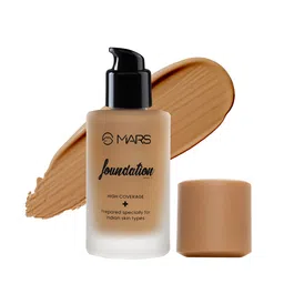 MARS High Coverage Liquid Matte Foundation - 40ml - Shade 08 image 1