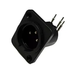 SETMI INDIA XLR PCB Connector Male 3-Pin Right Angle Shape with Long Thin Pins, Black-96