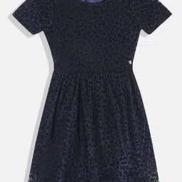 Allen Solly Junior Girls Self Design Fit & Flare Dress-image-26