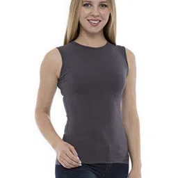 NOTWILD Women Solid Round Neck Cotton T-shirt-picture-35