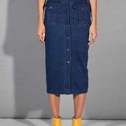 SASSAFRAS Pencil Midi Skirt-image-72