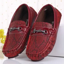 Cute Walk by Babyhug Slip On Formal Shoes- Red-picture-44