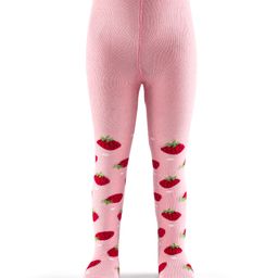 Cutewalk by Babyhug Non Terry Footed Anti Bacterial Strawberry Design Tights  - Pink-image-89