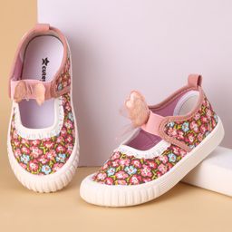 Cute Walk by Babyhug Casual Shoes with Velcro Closure Floral Print & Butterfly Applique - Pink-picture-13