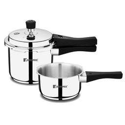 Bergner Sorrento Stainless Steel Outer Lid Pressure Cooker Combo, 2 Litres & 3 Litres-10