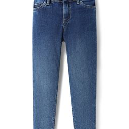 Kookie Kids Woven Full Length Solid Denim Jeans - Blue-image-90