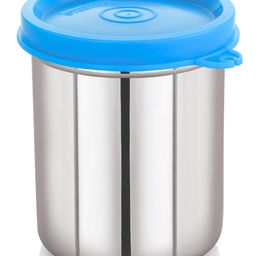 Steel Lock Flex Stainless Steel Container/Dabba with Lid Airtight for Food Storage, Easy to Carry, Leak Proof and Stackable (SL-14/300ml) Blue.-12
