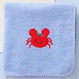 Babyhug Cotton Terry Woven Bath Towel With Octopus Embroidery L 102 x B 51 cm - Light Blue-image-91