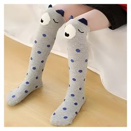 MOMISY Polka Dots Designed Socks - Grey-image-76