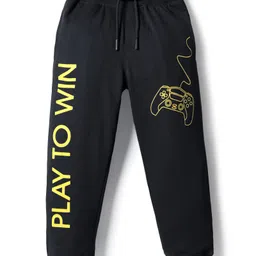 Pine Kids Knit Full Length Lounge Pant with Play to Win Print - Black-picture-8
