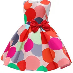 Miss & Chief Embellished Print Satin A-Line Dress-image-57