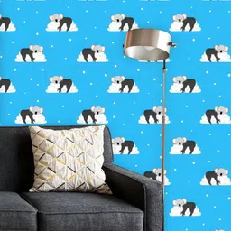 ArtzFolio Printed UV-Resistant Anti-Bacterial Sleeping Koala Bears On Clouds Peel & Stick Wallpaper-image-65