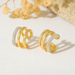 EL REGALO Artificial Stones Studded Contemporary Shaped Ear Cuff-picture-24