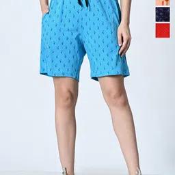 BAESD Women Conversational Printed High-Rise Shorts-image-95