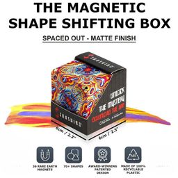 BitFeex Fun Magnetic Cube Magic Cube Shape Shifting Puzzle Box Magnetic Cube Puzzle Fun Cube Fidget Cube Mind Challenging Fun Game Transforms Into Over 70 Shapes (Color and Design May Vary) image 4