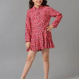 UNDER FOURTEEN ONLY Floral Print Shirt Dress-picture-11