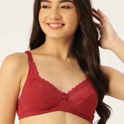 DressBerry Pack of 2 Solid Non-Padded & Non-Wired Everyday Bras with Lace Detail-image-12