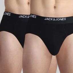 Jack & Jones Black Regular Fit Briefs - Pack Of 2-image-26