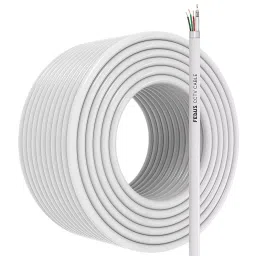 FEDUS 23 AWG 3+1 CCTV Camera Coaxial Cable for High-Speed Audio Video Signal, White 25 m-image-25
