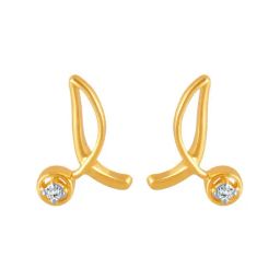 P.C. Chandra Jewellers 14 kt Gold & Diamond Earrings-image-28