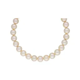 Sri Jagdamba Pearls White & Golden Alloy Necklace-13