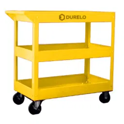 Durelo All Steel Tool Cart with Open Bays and Yellow Color, D30/3Y-22