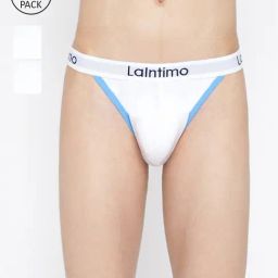 La Intimo White Comfort Fit Briefs - Pack Of 3-image-31