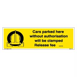 SUNSIGNS  Cars Parked Here Release Fee Signages Size 600x200 mm HP Print + Vinyl + Sun Board, SN0133-image-16