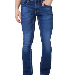 Spykar Blue Cotton Bootcut Fit Jeans-picture-2