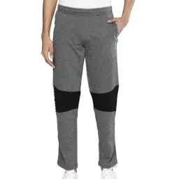 ALCIS Charcoal & Black Colour-Block Trackpants-image-31