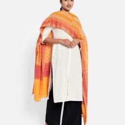 Fabindia Mustard Cotton Printed Dupatta-picture-32