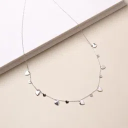 Curio Cottage 92.5 Sterling Silver Rhodium-Plated Hearty Trinkets Necklace for Women-image-44