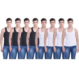 Dollar Bigboss Multicolored Cotton Regular Fit Vests (Pack of 8)-image-75