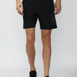 Peter England Black Slim Fit Shorts-image-34