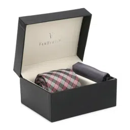 Van Heusen Multicolor Plaid Tie & Pocket Square - Set of 2-15