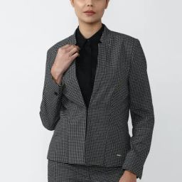 Van Heusen Grey Chequered Blazer-image-58