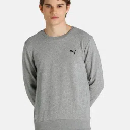 Puma Grey Round Neck Sweatshirt-image-15