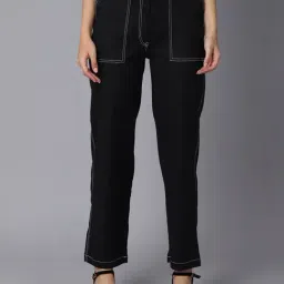 TAG 7 Black Cotton Trousers-image-76