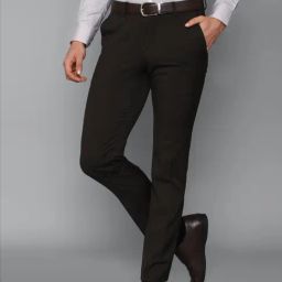 Louis Philippe Permapress Brown Slim Fit Trousers-picture-18