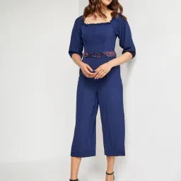 AND Navy Embellished Jumpsuit-48